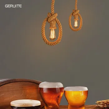 GERUITE 1M Epocă Coarda Lumini Pandantiv Loft Creative Industriale Lampa E27 Bec Edison Stil American Pentru Restaurant cu Decor
