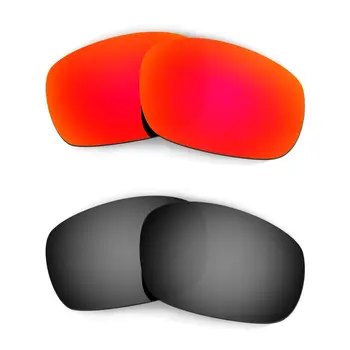 HKUCO Pentru Curse Sacou (Asia Fit) Înlocuire ochelari de Soare cu Lentile Polarizate 2 Perechi - Red & Black
