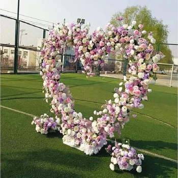 Inima în Formă de Nunta, Arcada de Flori Decor Stand Nunta de Fundal Decor 200cm(6.56 ft )Metal Arcuri Propune Căsătorie Decor