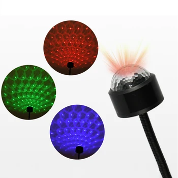 LED Atmosfera Lampa Auto Control Vocal Atmosferă de Lumină Auto USB Lumini Decor Masina Atmosferă Luminile De Noapte de Conducere 1 Buc