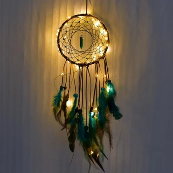 LED Lumina de Noapte de Vis Net Handmade Tricotate Dormitor Agățat de Perete Decor Net Ambarcațiunile Lumina Ornamente Decor Acasă Veioza pentru Fata