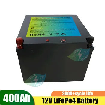 LiFepo4 12V 400Ah solare litiu acumulator portabil pentru Exterior alimentare cu energie electrică elice +20A încărcător
