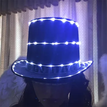 LZ36 luminoasă cu LED-uri de lumină pălărie de dans condus costume dj auto podiumurile spectacol de teatru poartă condus haine rochie de petrecere poartă de lumină led
