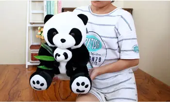 mare noua panda de pluș jucărie panda minunat mama&baby doll cadou aproximativ 50cm