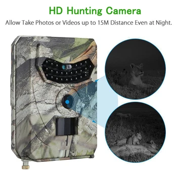 Mini Camera de Vânătoare IP56 Impermeabil 26PCS Infraroșu faunei Sălbatice Cam Fotografie Capcane CCTV Senzor de Mișcare Traseu Capcană pentru Animale Joc Camara