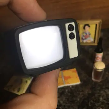 Mini Televizor Retro Widget-Uri Cu Sunet Și Lumină Ornamente Piese