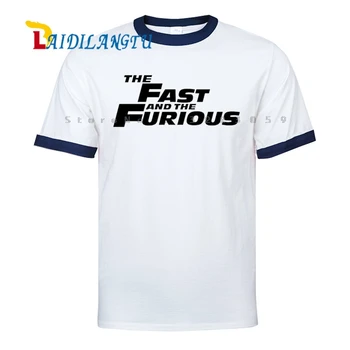 Moda Fast Furious Om furios și iute Tricouri Barbati din Bumbac mâneci Raglan Om Amuzant T-Shirt Mens tricou Topuri