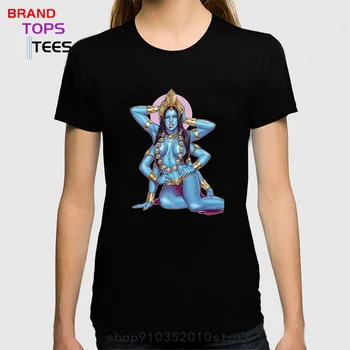 Moda Indian Zeița Morții tricou femei Zeu Hindus Kali Ma tricou Zeita Shiva Craniu Tricou camiseta