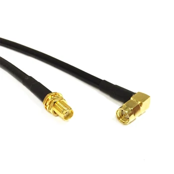 Modem de Cablu Coaxial SMA Female Jack Comutator SMA Male Plug Conector Unghi Drept Cablu RG58 Coadă 50cm 20
