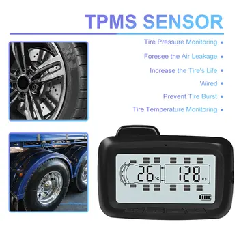 Monitorizare a Presiunii în anvelope Sistemul TPMS Extern rezistent la apa Senzor de Presiune în Pneuri în Timp Real Camion Remorcă Auto de Alarmă Sistem de monitorizare