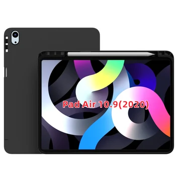 negru mat Mini-dovada Moale TPU Silicon Transparent Clar Acoperi Caz pentru iPad 10.9 2020,iPad Air 4
