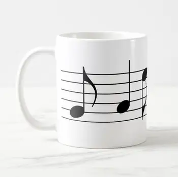 Noi Chic Note Muzicale Cana de Cafea cu Lapte Cupa Noutate Notație Muzică Cadouri pentru Profesor de Muzică Muzician Creativ Lapte Cani Ceramice 11oz