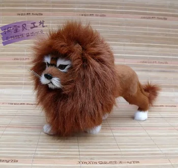 noi drăguț simulaiton leu de jucărie polietilenă & blănurile de leu papusa cadou despre 28x11x15cm 2407