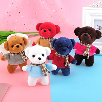 Noi Eșarfă Urs de Pluș Jucarii Mini Teddy Bear Păpuși Mic Cadou pentru Petrecerea de Nuntă Pandantiv Drăguț Ursuleț de Papusa
