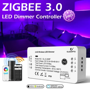 Noi Zigbee 3.0 Smart LED Strip Dimmer Controller Regla Luminozitatea de Control prin Zigbee Hub