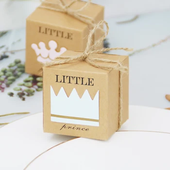 Noua Printesa Prinț cutie de Bomboane de hârtie kraft cutie de bomboane pentru Copil de Dus Hârtie/creative de nunta cutie de bomboane copilul lună plină cutie