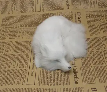 noua simulare fox jucărie de plastic si blana de dormit fox papusa cadou despre 17x5x11cm 2094