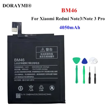 Original 4050mAh BM46 Baterie Pentru Xiaomi Redmi Note 3 /Note3 Pro Înlocuire Baterii de Telefon Bateria+Instrument