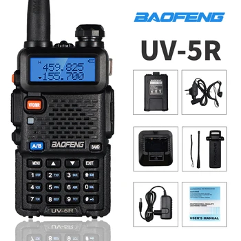 Original BaoFeng UV 5R Două Fel de Radio Real 8W 128CH Dual Band VHF 136-174MHz UHF 400-520MHz Amatori Sunca Portabile Walkie Talkie