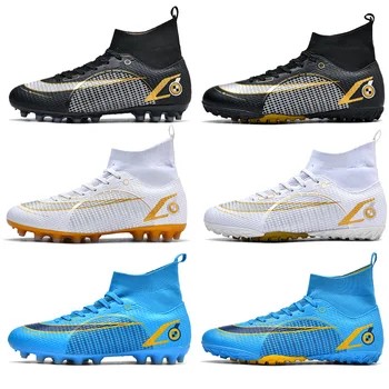 Pantofi de fotbal pentru Bărbați și Femei de Înaltă Top TF Unghiile Rupte Adidasi Sport AG Unghii Lungi Elevii Iarba Joc de Formare de Fotbal de Pantofi