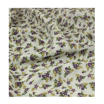 Pastorală de Flori Violet High-End Pură Tesatura Lenjerie Rare Muschii si Oasele Tricou Tricou Rochie Halat de Tesatura