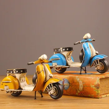 Pedala Model De Motocicleta Ornament De Epocă Clasic Din Fier Forjat, Decor Masina Meserii Biroul De Acasă De Afișare Decoratiuni Jucarii Pentru Copii