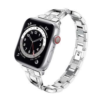 Pentru Apple Watch Band 3 5 6 SE Femei Lady Diamond Banda Curea pentru iWatch 6 44MM 40MM 42MM 38MM Aliaj Brățară