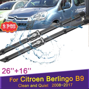 Pentru Citroen Berlingo B9 2008~2017 2013 2014 2015 Față Windscree Ștergătoarele De Parbriz Cauciuc Lame De Ștergătoare Auto Autocolant Accesoriile