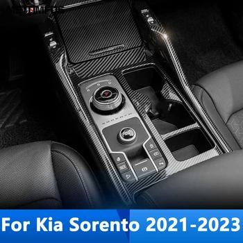 Pentru Kia Sorento 2021 2022 2023 Fibra De Carbon Consola Centrala Schimbătorului De Viteze Cutie Cu Capac Panou Ornamental Autocolant De Interior Accesorii De Styling Auto