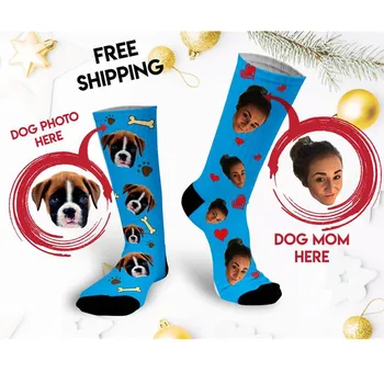 Personalizați ecranul de Câine de companie de Potrivire Proprietarul Foto șosete, de Potrivire Proprietar de Câine Personalizat Fata Șosete, șosete Nepotrivite