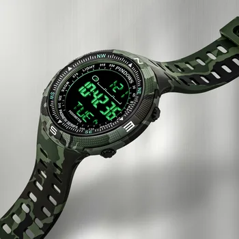 PINDOWS Sport în aer liber, Ceas Digital Bărbați Ceasuri Sport Pentru Bărbați Ceasuri Cronometru Camuflaj Militar CONDUS Ceas Electronic