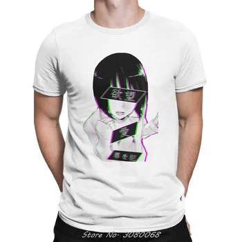 Pofta Alternative Trist Japonez T-shirt Estetice Bărbați Drăguț Sexy Camasi de Vara din Bumbac cu Maneci Scurte Tee Cămașă Nouă Streetwear