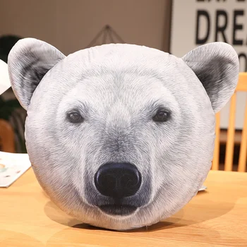 Simulare Cap De Animal Perna De Porc, Urs Panda Papusa Moale Jucărie Realist Copii Cadou De Ziua Decor Acasă
