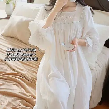 Stil Retro Femei Printesa Rochie de Dantelă Panglică Sleepshirts.Vintage Brodata Cămașă De Noapte.Doamnelor Fata Cămașă de noapte de Acasă Sleepwear