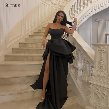 Sumnus Negru De Epocă Rochii De Bal Strapless Abendkleider Dubai Seara Dressess Robe De Soirée Rochie De Petrecere 2022 Personalizate