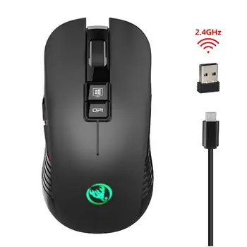 T30 Încărcare Wireless Mouse, 3600dpi Reglabil Colorate de Lumină de Înaltă Sensibilitate Mouse de Gaming 7D Mouse-ul