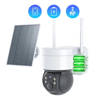 T34 Wireless WiFi Camera 1080P în aer liber, Solar, Camera PIR de Detectare a Omului Impermeabil Viziune de Noapte pentru Acasă Usa de Garaj Vila