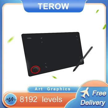 T608 Student Grafică Comprimat Desen Artă Digitală Crearea Schiță 8 x 6 Inch cu Baterie-free, Stylus 8 Pen 8192 Niveluri