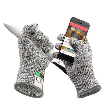 Taie Mănuși Rezistente la Level 5 cu 3 Touchscreen Capabil Degetele pentru Diy Lemn de Lucru din Piele de Bucătărie Ambarcațiuni de Tăiere de Sticlă