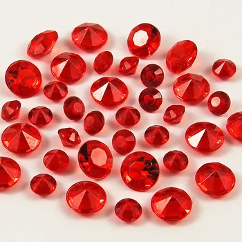 Transport Gratuit ! 1000 buc / lot 14mm Culoare Roșu de Nunta de Decorare Scatter Masă de Cristale Acrilice Diamante Masă Scatter Confetti