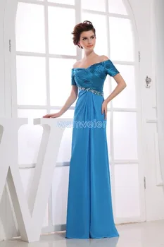 transport gratuit 2014 noul maxi rochii lungi Mama Rochie de domnișoară de onoare rochie rochie personalizat marimea/culoarea albastru celebritate rochii de seara