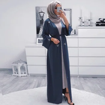 Turcia Islam Îmbrăcăminte Abayas Ramadan Eid Deschide Abaya Dubai Kimono Cardigan Musulmane Hijab Rochie pentru Femei Robe Longue Femme