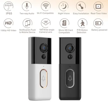 Tuya Smart Home Video Soneria Impermeabil Viziune de Noapte de Acasă de Securitate FHD aparat de Fotografiat Digital Vizual Interfon WIFI Clopot Ușă Cam DB204