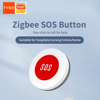 TYSH Zigbee Butonul de Alarmă de la Distanță Controler de Sos Buton de Panică Pentru apeluri de Urgență Smartlife Tuya App