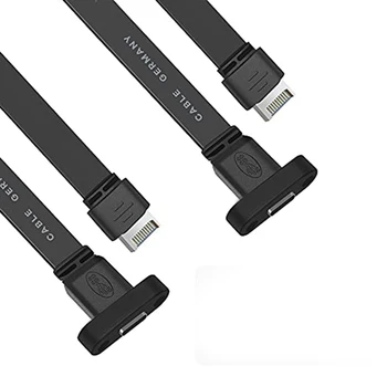 USB 3.1 Panoul Frontal Antet Cablu de Extensie(2-Pack), Tipul E de sex Masculin Pentru Tipul C de sex Feminin Cablu,Gen2 10Gbps Intern prin Cablu