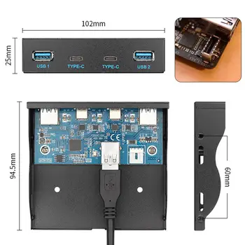 Xiwai Chenyang USB 3.1 Panoul Frontal Header USB-C & USB 3.0 HUB 4 Porturi pe Panoul Frontal Placa de bază prin Cablu de 3.5