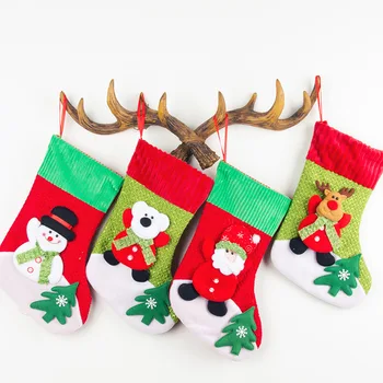 Șosete crăciun cadou sac de Catifea gura mediu de Crăciun ciorapi de Crăciun, ornamente de Crăciun copac pandantiv decor
